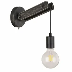 Luminaires Scandinaves-Luminaires Globo Lighting Applique murale Globo VISSO Noir, 1 lumière