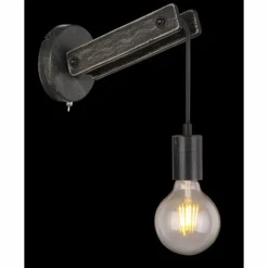 Luminaires Scandinaves-Luminaires Globo Lighting Applique murale Globo VISSO Noir, 1 lumière