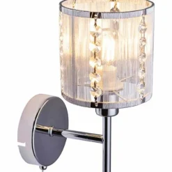 Luminaires Globo Lighting Applique murale Globo WUBA Chrome, 1 lumière* Appliques