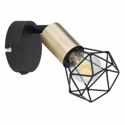 Luminaires Globo Lighting Applique murale Globo XARA Vieux laiton, Noir, 1 lumière* Appliques