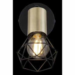 Luminaires Globo Lighting Applique murale Globo XARA Vieux laiton, Noir, 1 lumière* Appliques