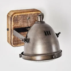 Luminaires Rustiques-hofstein Applique murale Glostrup Brun, Acier inoxydable, 1 lumière