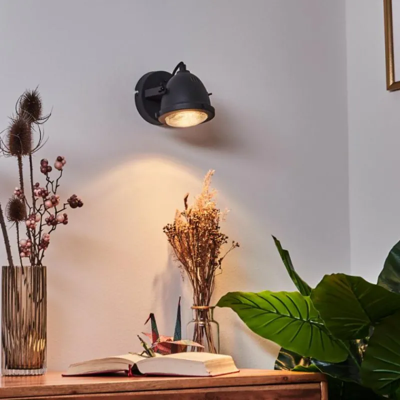 hofstein Applique murale Glostrup LED Noir, 1 lumière