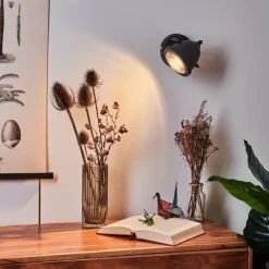 hofstein Applique murale Glostrup LED Noir, 1 lumière