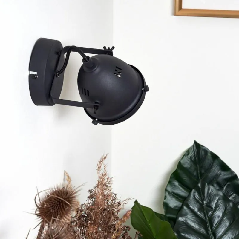 hofstein Applique murale Glostrup LED Noir, 1 lumière