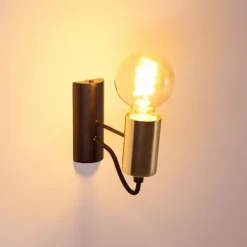 Lampes Dorées-hofstein Applique murale Gnarp Noir doré, 1 lumière