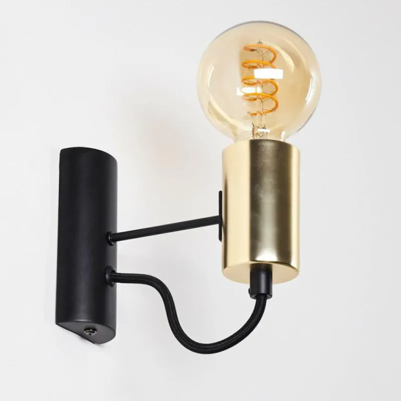 Lampes Dorées-hofstein Applique murale Gnarp Noir doré, 1 lumière