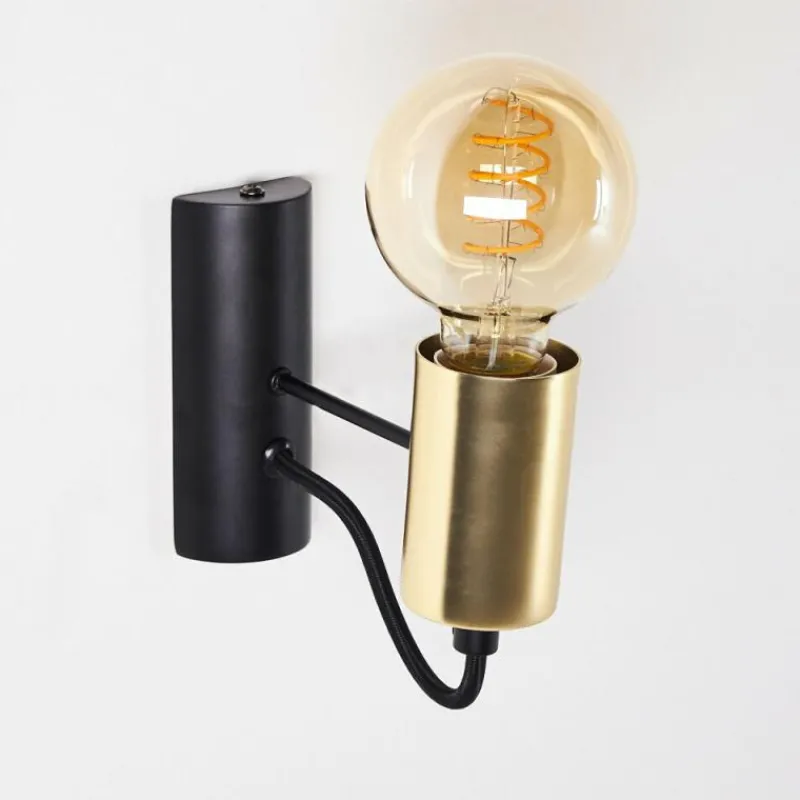 Lampes Dorées-hofstein Applique murale Gnarp Noir doré, 1 lumière