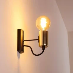 Lampes Dorées-hofstein Applique murale Gnarp Noir doré, 1 lumière