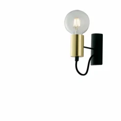 Lampes Dorées-Luce Design Applique murale Gnarp Noir doré, 1 lumière