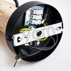 Luminaires Scandinaves-hofstein Applique murale Gondo Bois clair, Noir, 1 lumière