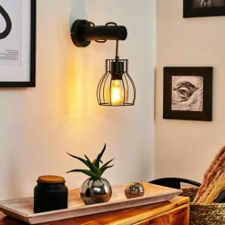 Lampes Vintages & Rétros-hofstein Applique murale Gondo Noir, 1 lumière