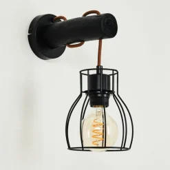 Lampes Vintages & Rétros-hofstein Applique murale Gondo Noir, 1 lumière