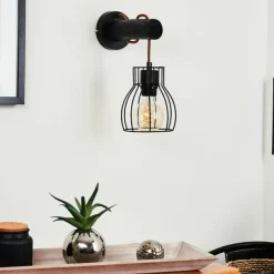 Lampes Vintages & Rétros-hofstein Applique murale Gondo Noir, 1 lumière