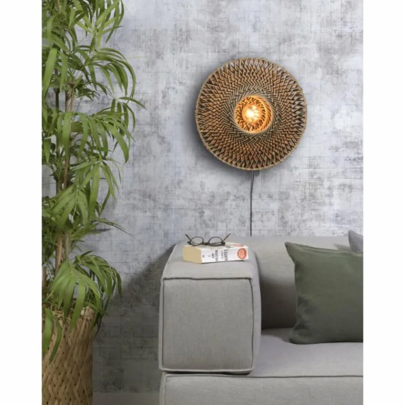 Style Boho-Chic-Good & Mojo Applique murale BALI Noir, 1 lumière