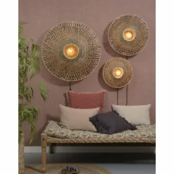 Style Boho-Chic-Good & Mojo Applique murale BALI Noir, 1 lumière