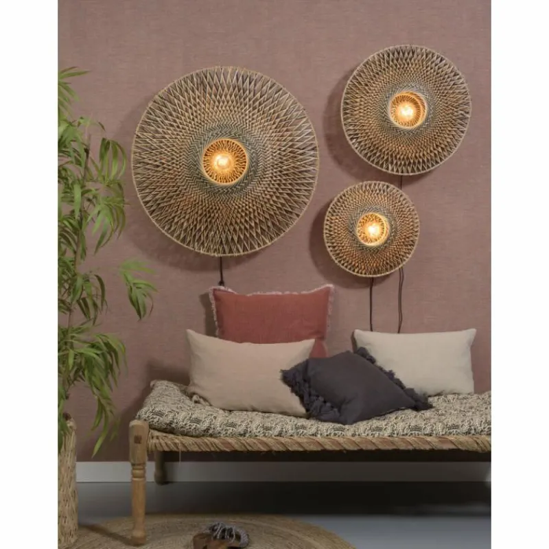 Style Boho-Chic-Good & Mojo Applique murale BALI Noir, 1 lumière