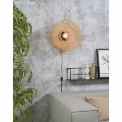 Style Boho-Chic-Good & Mojo Applique murale BROMO Noir, 1 lumière