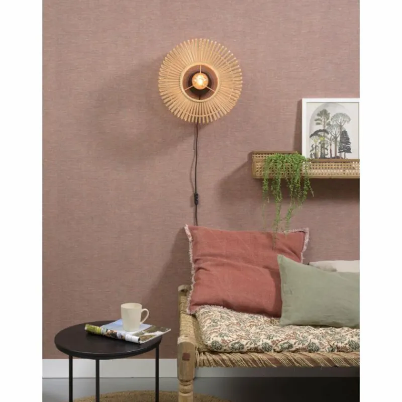 Style Boho-Chic-Good & Mojo Applique murale BROMO Noir, 1 lumière