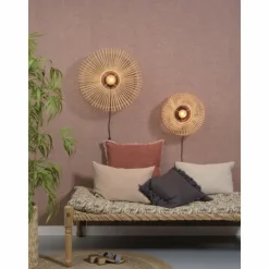 Style Boho-Chic-Good & Mojo Applique murale BROMO Noir, 1 lumière