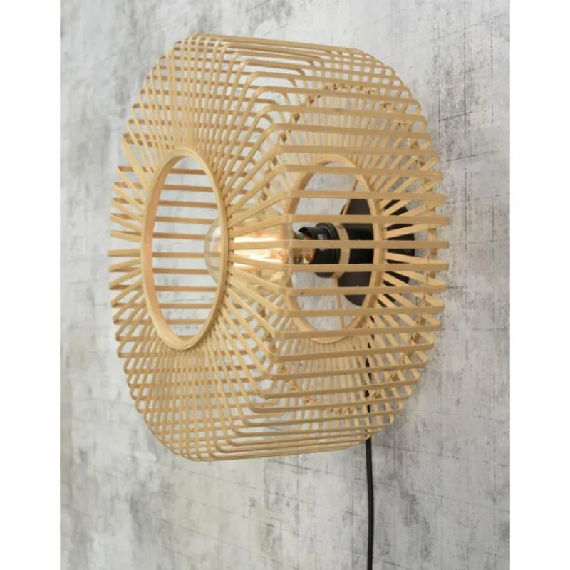 Style Boho-Chic-Good & Mojo Applique murale BROMO Noir, 1 lumière