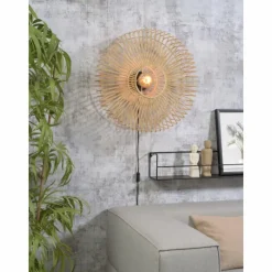 Style Boho-Chic-Good & Mojo Applique murale BROMO Noir, 1 lumière