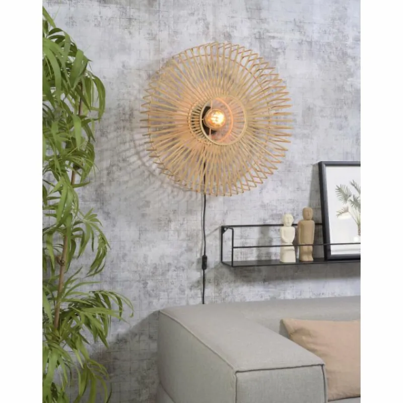 Style Boho-Chic-Good & Mojo Applique murale BROMO Noir, 1 lumière