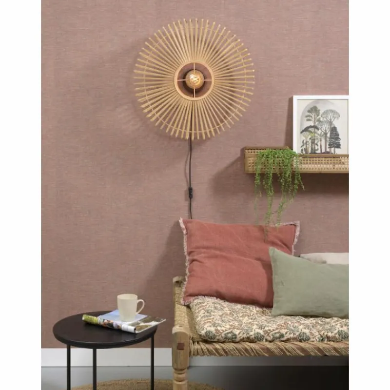 Style Boho-Chic-Good & Mojo Applique murale BROMO Noir, 1 lumière