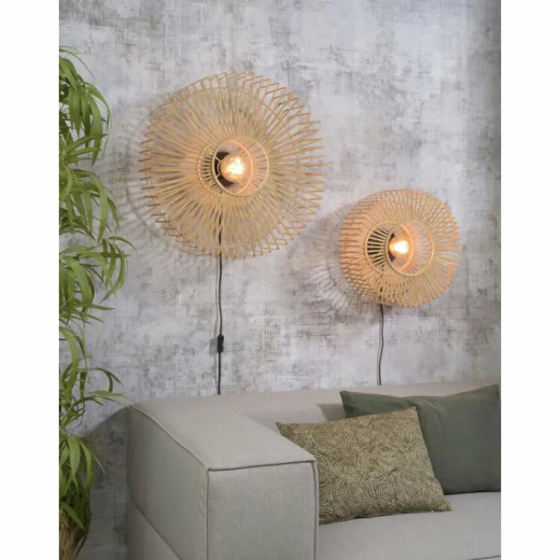 Style Boho-Chic-Good & Mojo Applique murale BROMO Noir, 1 lumière