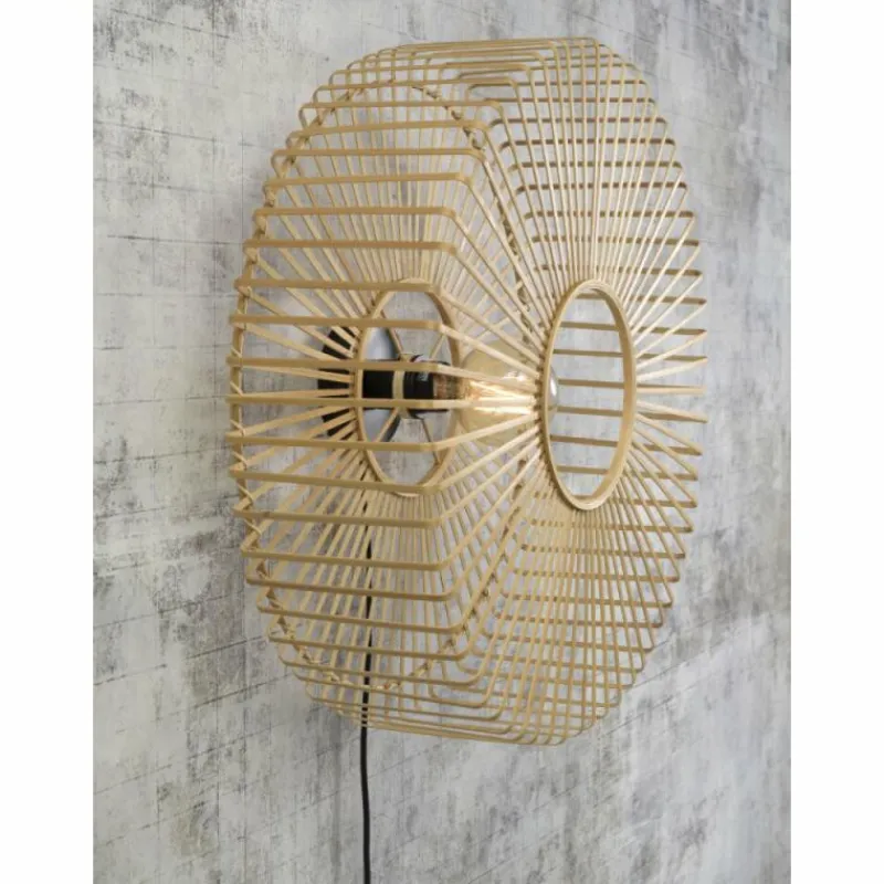 Style Boho-Chic-Good & Mojo Applique murale BROMO Noir, 1 lumière