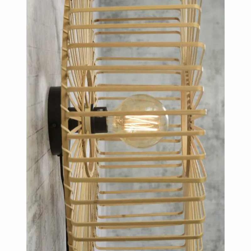 Style Boho-Chic-Good & Mojo Applique murale BROMO Noir, 1 lumière