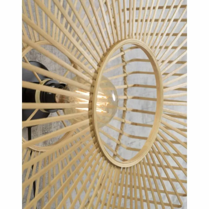 Style Boho-Chic-Good & Mojo Applique murale BROMO Noir, 1 lumière