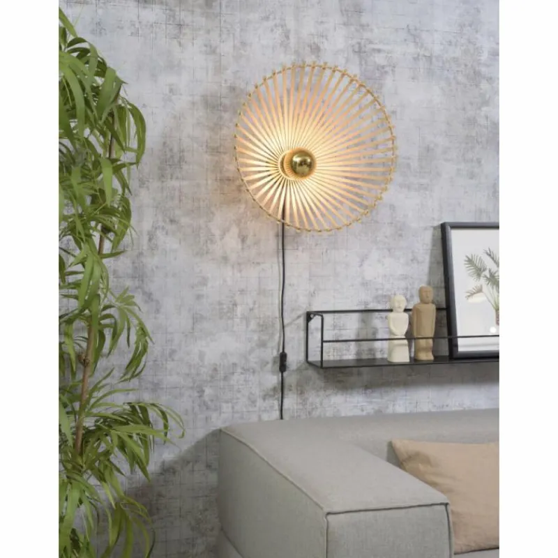 Style Boho-Chic-Good & Mojo Applique murale BROMO Noir, 1 lumière