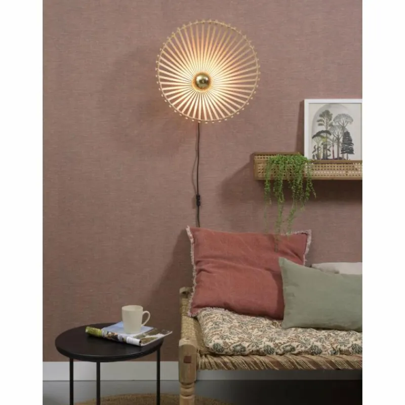 Style Boho-Chic-Good & Mojo Applique murale BROMO Noir, 1 lumière