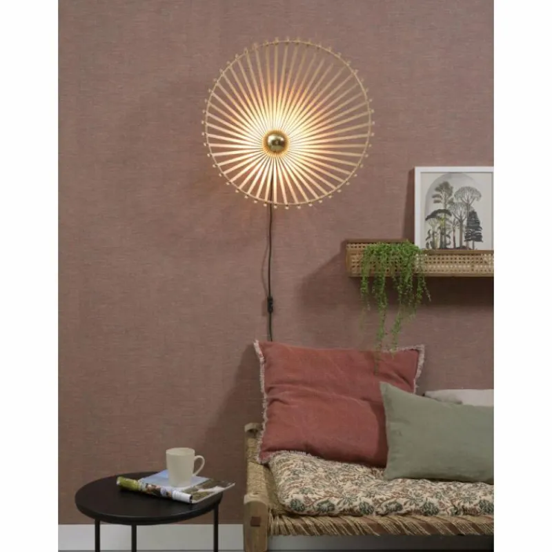 Style Boho-Chic-Good & Mojo Applique murale BROMO Noir, 1 lumière