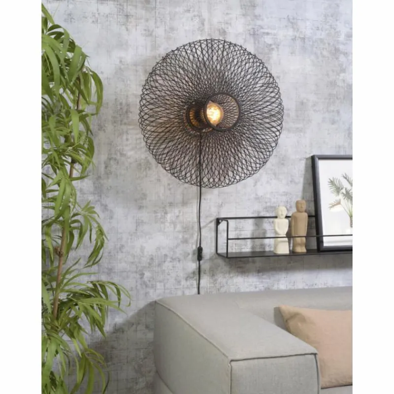 Style Boho-Chic-Good & Mojo Applique murale CANGO Noir, 1 lumière