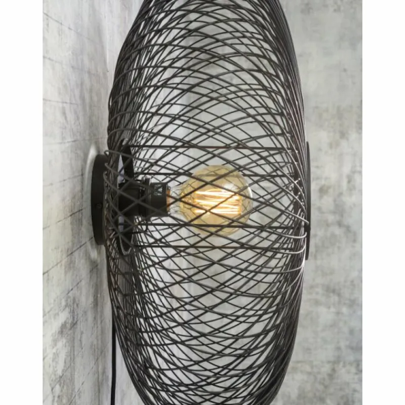 Style Boho-Chic-Good & Mojo Applique murale CANGO Noir, 1 lumière