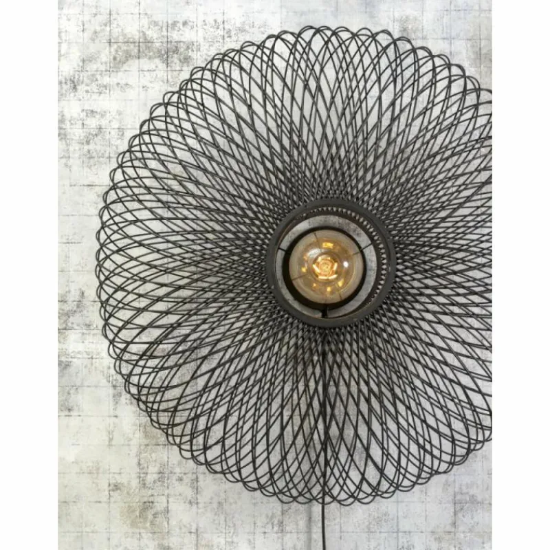 Style Boho-Chic-Good & Mojo Applique murale CANGO Noir, 1 lumière