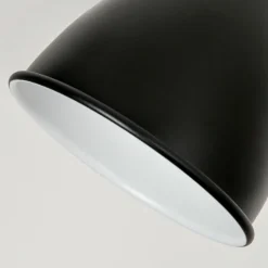 Lampes Industrielles-hofstein Applique murale Gralingen Nickel mat, Noir, Blanc, 1 lumière