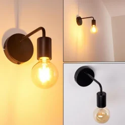 hofstein Applique murale Gravenstein Noir, 1 lumière* Appliques