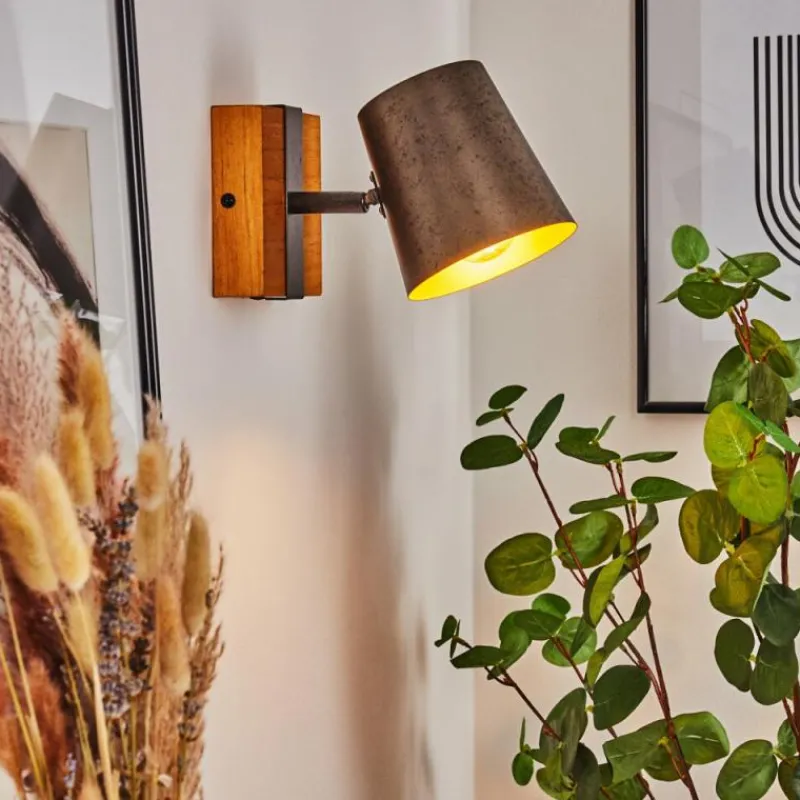 Lampes Dorées-hofstein Applique murale Gressot Ancien, Écru, Nickel mat, 1 lumière