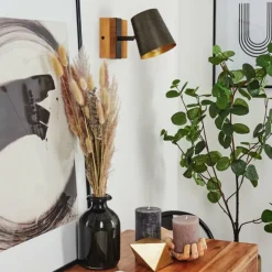 Lampes Dorées-hofstein Applique murale Gressot Ancien, Écru, Nickel mat, 1 lumière