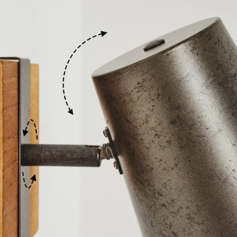 Lampes Dorées-hofstein Applique murale Gressot Ancien, Écru, Nickel mat, 1 lumière