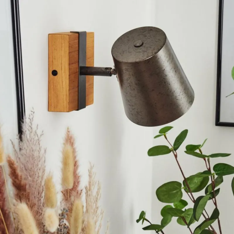 Lampes Dorées-hofstein Applique murale Gressot Ancien, Écru, Nickel mat, 1 lumière