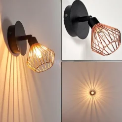 Luminaires Rustiques-hofstein Applique murale Grönhöj Noir, 1 lumière