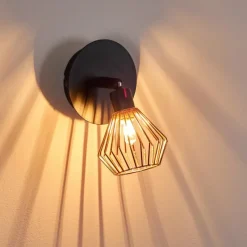 Luminaires Rustiques-hofstein Applique murale Grönhöj Noir, 1 lumière