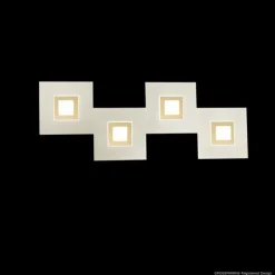 Luminaires Grossmann Applique murale Grossmann Karree LED Champagne, 4 lumières* Éclairage Led