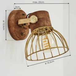 Lampes Industrielles-hofstein Applique murale Grunnfjord Laiton, Écru, 1 lumière