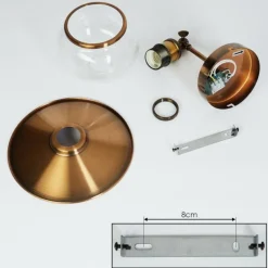 hofstein Applique murale Gryttje Bronze, 1 lumière