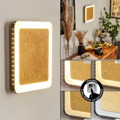 Lampes Dorées-hofstein Applique murale Guacacallo LED Or, Noir, Blanc, 1 lumière